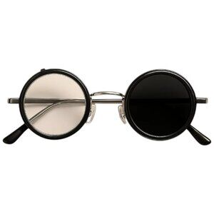 🕶️Adjustable Tint Round Sunglasses – All Black Frame 🕶️